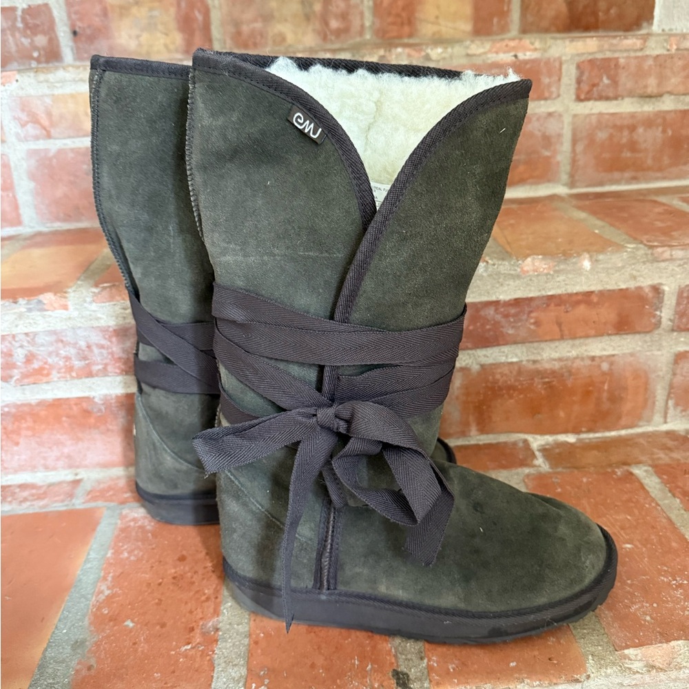 Emu Dark Brown Suede Winter Boots Ladies 9
